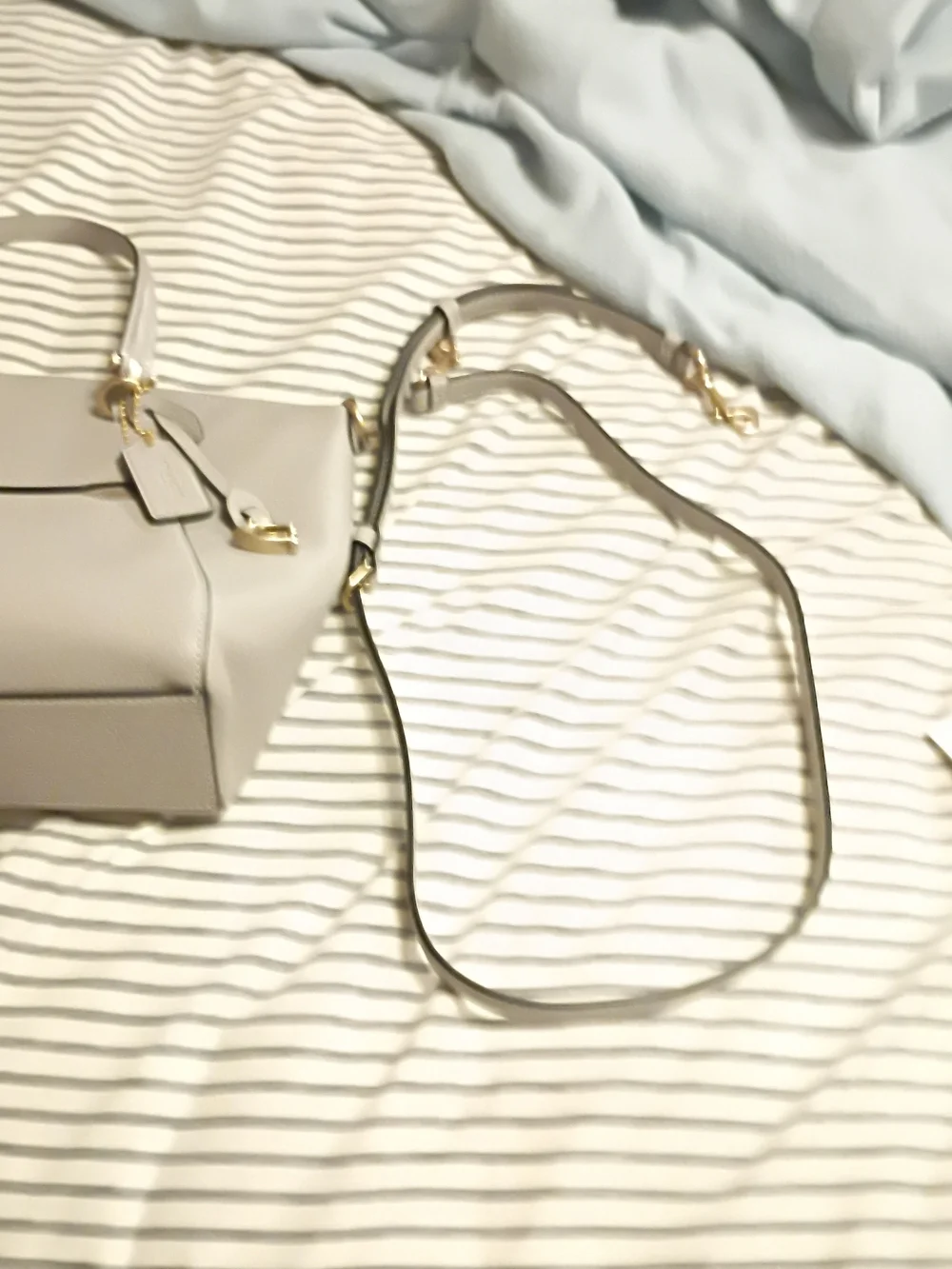 Coach Bella Grey Leather Satchel